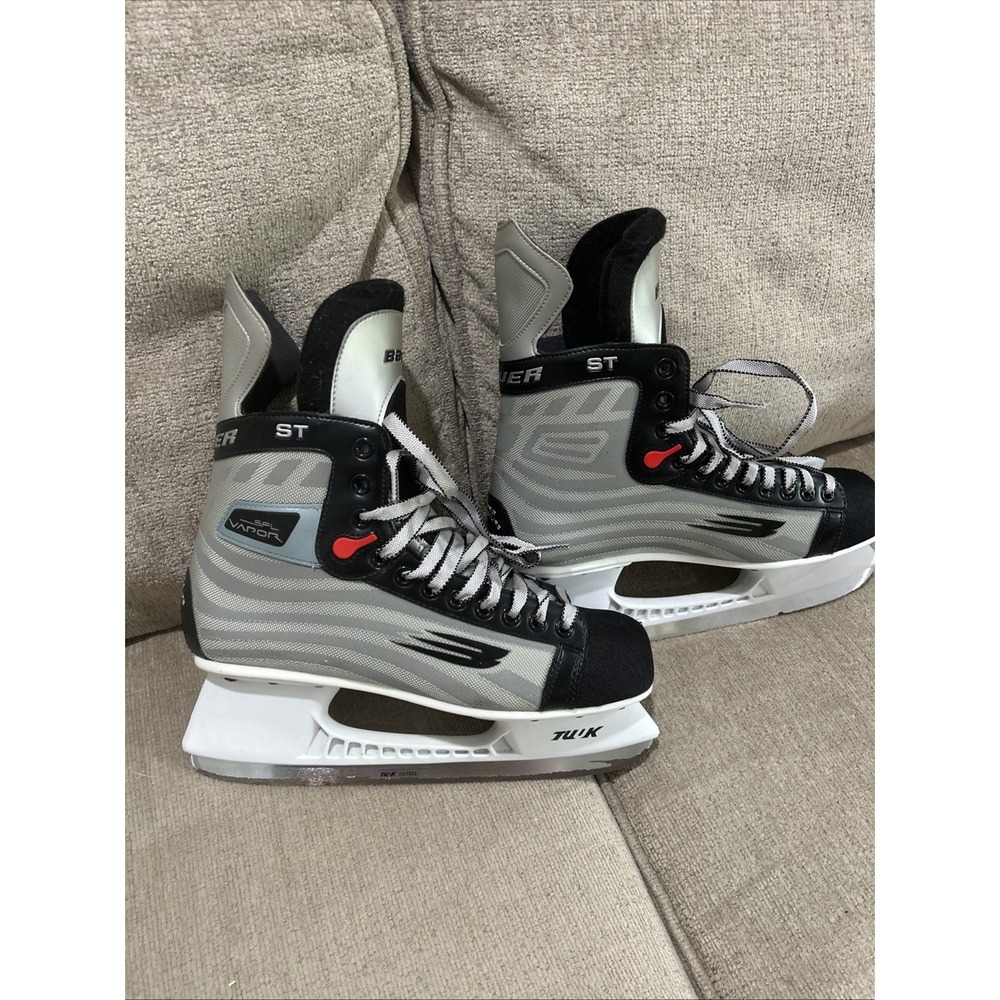 SFL Vapor Stronger Faster lighter Mens Bauer Gray  Black Ice Hockey Skates 280 L